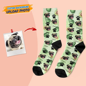 GeckoCustom Custom Photo Dog Tie Dye Socks N304 HN590