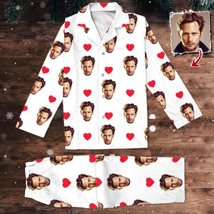 GeckoCustom Custom Photo Face And Heart Icon Pajamas N369 HN590