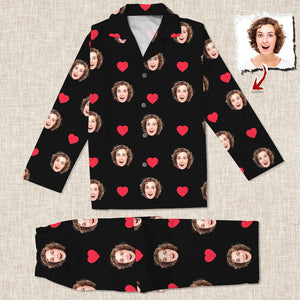 GeckoCustom Custom Photo Face And Heart Icon Pajamas N369 HN590