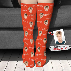 GeckoCustom Custom Photo Face Socks N369 HN590