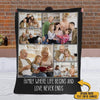 GeckoCustom Custom Photo Fleece Blanket, Family Blanket, Besties Blanket HN590