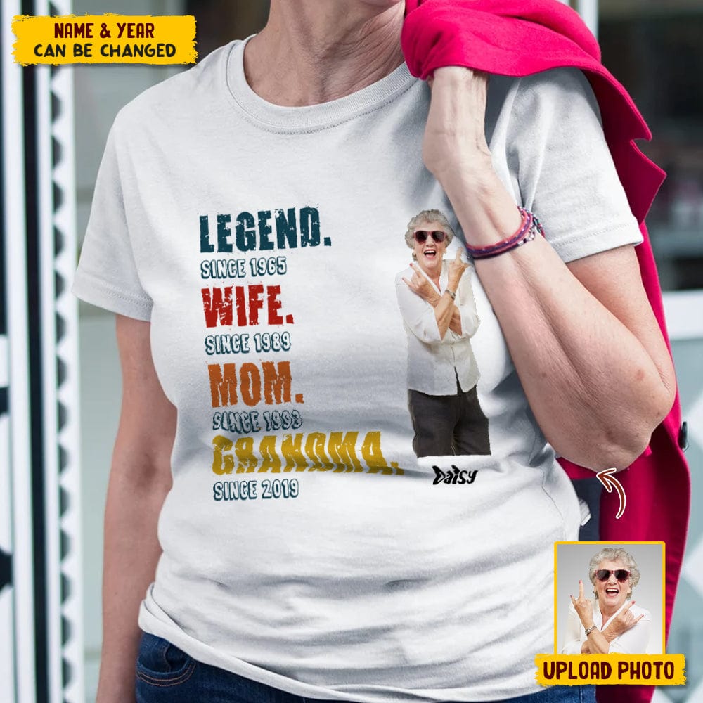 GeckoCustom Custom Photo Grandma Legend Shirt Family N304 HN590