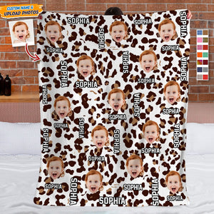 GeckoCustom Custom Photo Human With Christmas Pattern Blanket T286 HN590