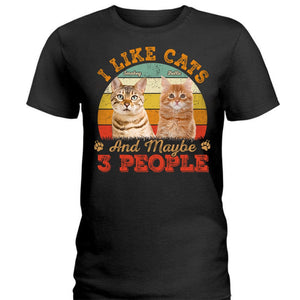 GeckoCustom Custom Photo I Like Cats  And Maybe 3 People Shirt N304 889159 Premium Tee (Favorite) / P Light Blue / S