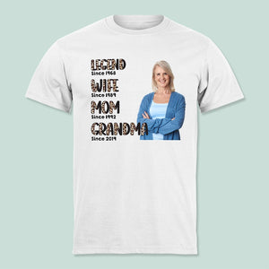 GeckoCustom Custom Photo Legend Wife Mom Grandma Mother's Day Shirt K228 9023 Unisex T-Shirt / Sport Grey / S