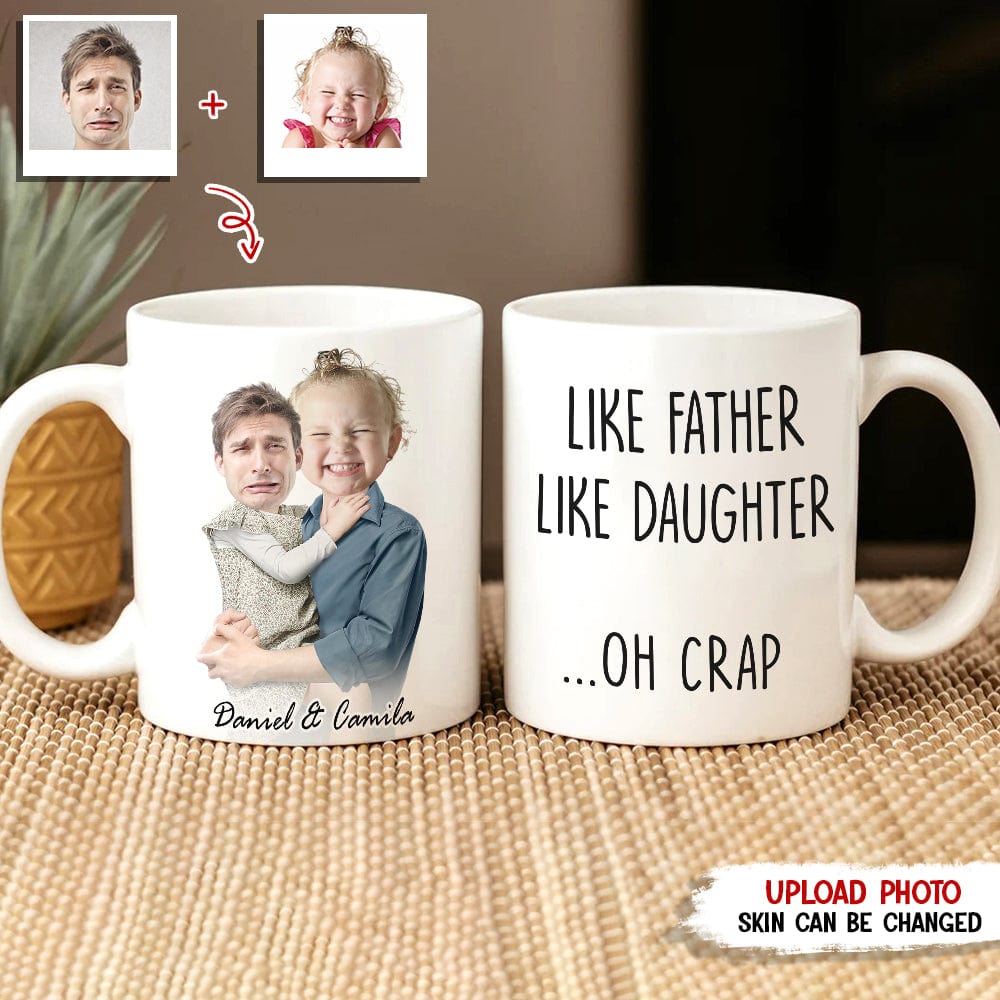 GeckoCustom Custom Photo Like Father Like Child Family Mug N369 HN590