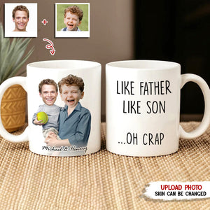 GeckoCustom Custom Photo Like Father Like Child Family Mug N369 HN590