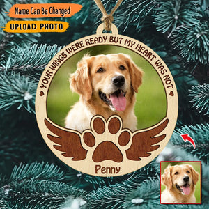 GeckoCustom Custom Photo Memory Dog Cat Wood Ornament N304 HN590