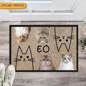 GeckoCustom Custom Photo Meow Cat Doormat N304 889165