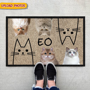 GeckoCustom Custom Photo Meow Cat Doormat N304 889165