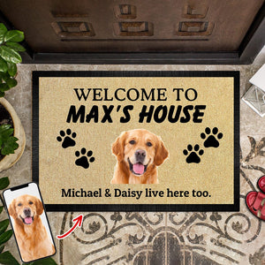 GeckoCustom Custom Photo Welcome To House Dog Doormat K228 HN590