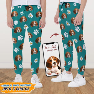 GeckoCustom Custom Photo With Accessories Pattern Dog Cat Sweatpants T368 HN590