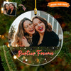 GeckoCustom Custom Photo You Left Paws Print In Our Hearts Dog Cat Acrylic Ornament K228 HN590