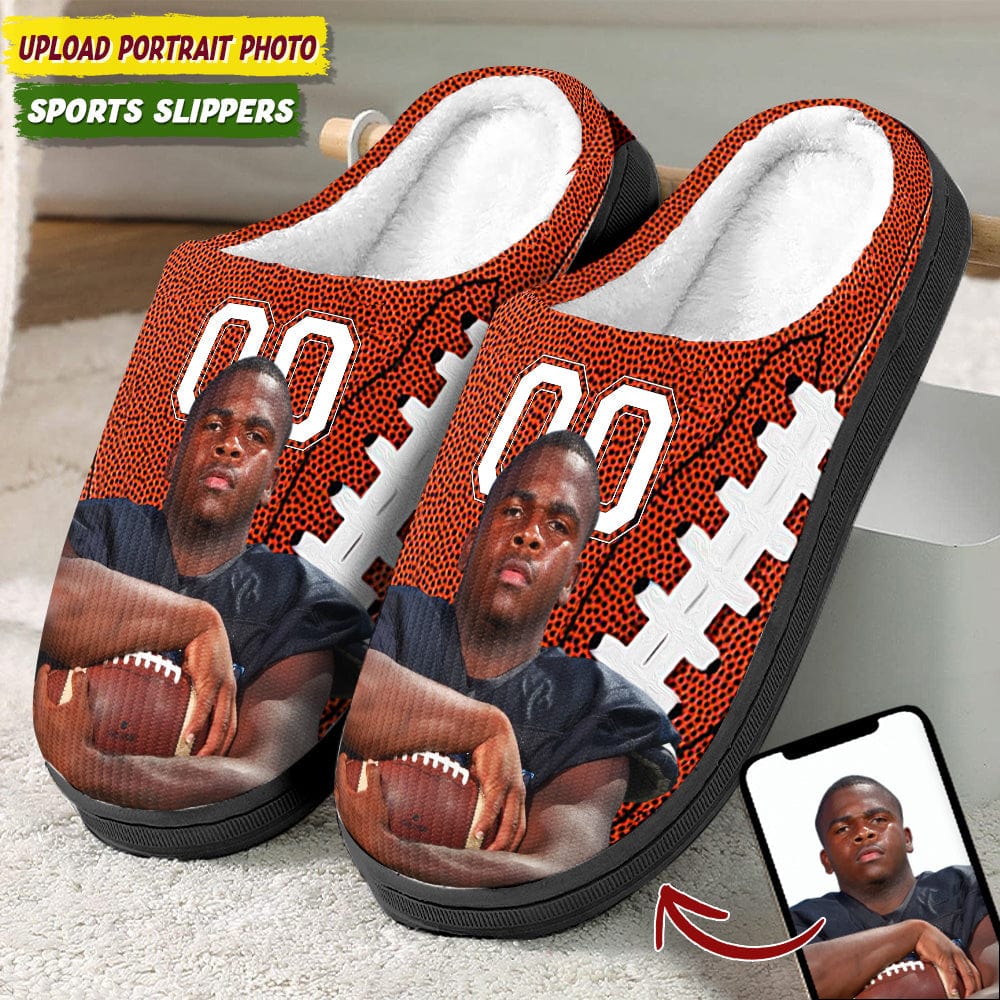 GeckoCustom Custom Portrait Photo Foottball Sports And Accessories Slipper N369 HN590