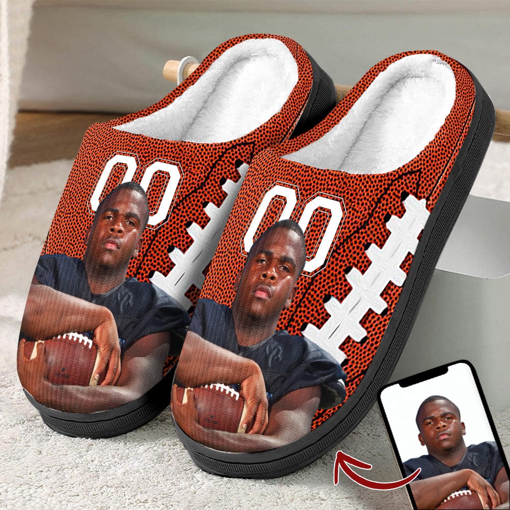 GeckoCustom Custom Portrait Photo Foottball Sports And Accessories Slipper N369 HN590