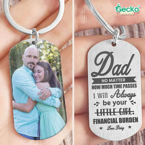 GeckoCustom Dad I Will Always Be Your Financial Burden Family Metal Keychain HN590 No Gift box / 1.77" x 1.06"