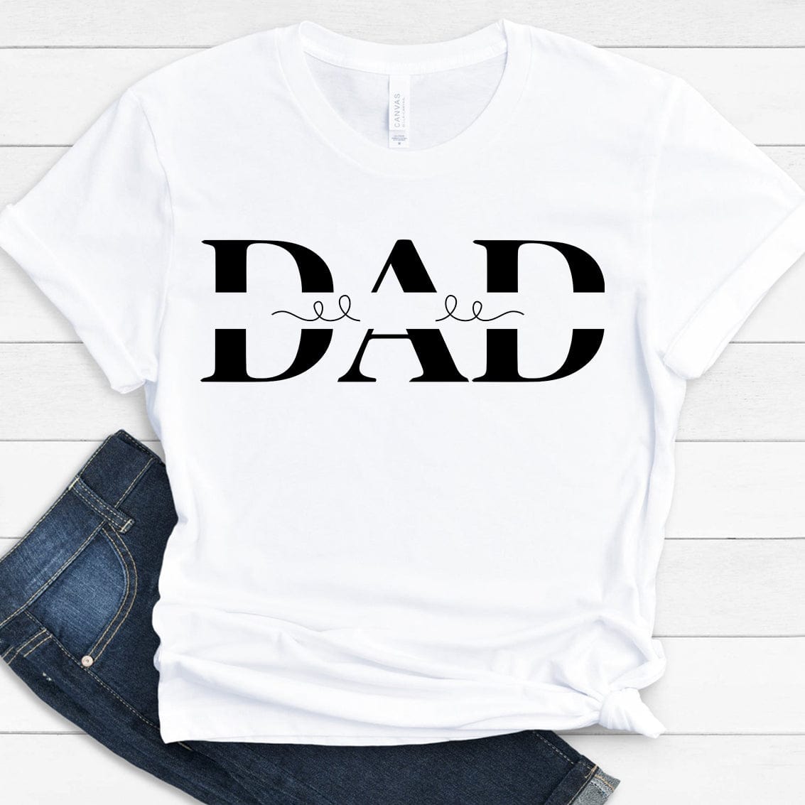 GeckoCustom Dad Text Father's Day Gift Family Shirt, HN590