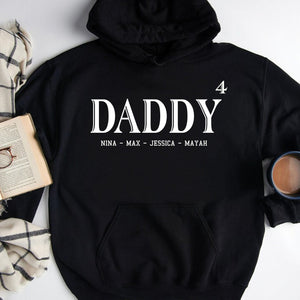 GeckoCustom Daddy Custom Kids Names Personalized Custom Father's Day Shirt H319