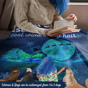 GeckoCustom Dark Desert Highway Cool Wind In My Hair Dog Hippie Blanket HN590 VPL Cozy Plush Fleece - 60x80 Inch (Favorite)