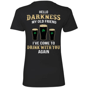 GeckoCustom irish darkness front shamrock Women Tee / Black / X-Small