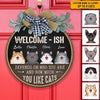 GeckoCustom Depends On Who You Are And How Much You Like Cat Door Sign N369 HN590