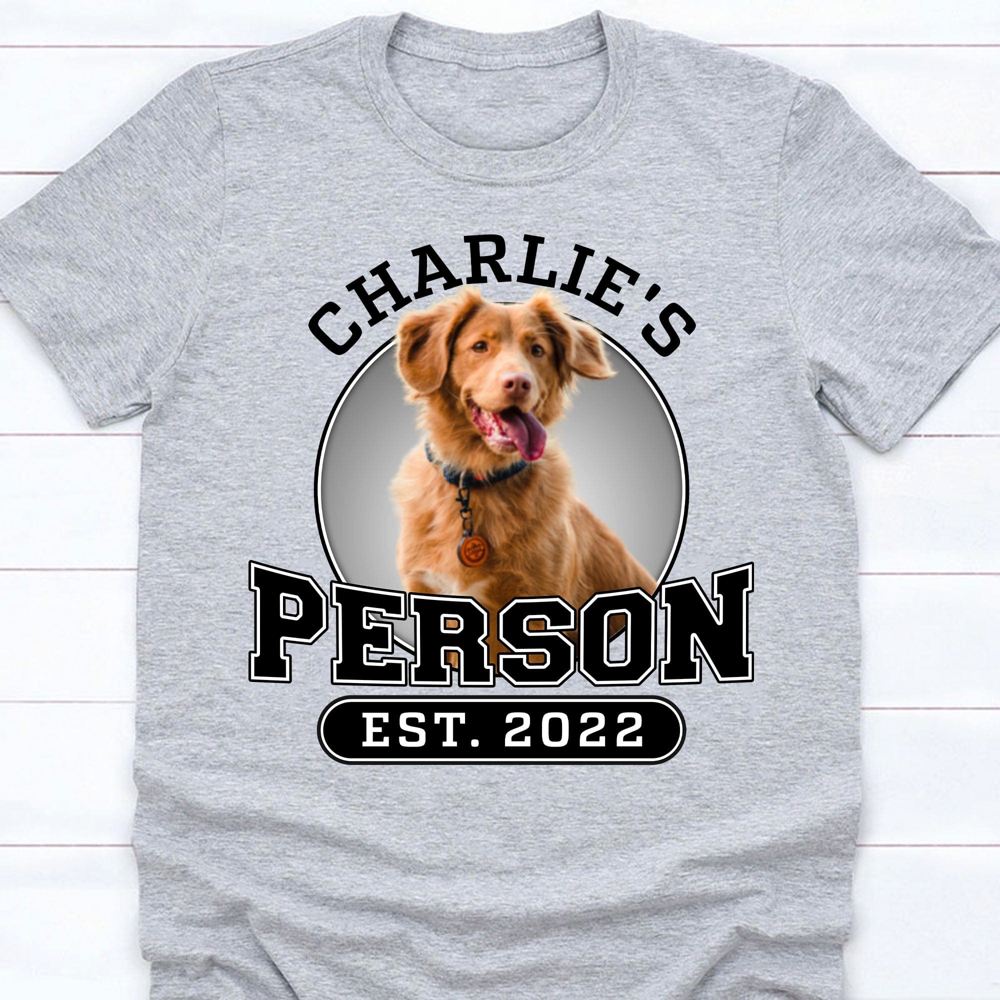 GeckoCustom Dog Person Personalized Custom Photo Dog Cat Pet Shirt C547 Basic Tee / White / S