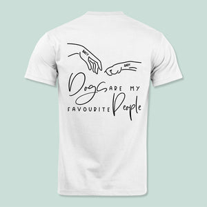 GeckoCustom Dogs Are My Favourite People Back Dog Shirt K228 HN590 Unisex T-Shirt / Sport Grey / S