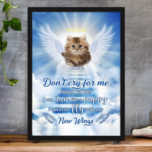 GeckoCustom Don't Cry For Me Dad/Mom I'm Ok Dog Poster, Loss Dog Gift HN590