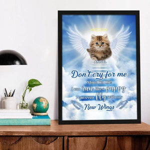 GeckoCustom Don't Cry For Me Dad/Mom I'm Ok Dog Poster, Loss Dog Gift HN590