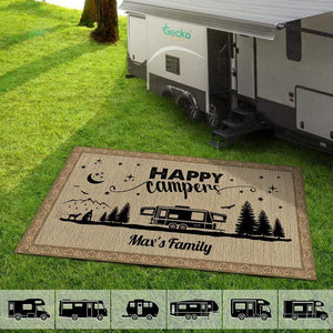 GeckoCustom Drive Slow Drunk Campers Matter Camping Patio Rug, Patio Mat HN590