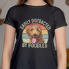 GeckoCustom Easily Distracted By Corgis Shirt Women Tee / Black Color / S
