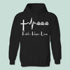 GeckoCustom Faith Hope Love Dog Shirt T286 HN590 Pullover Hoodie / Black Colour / S