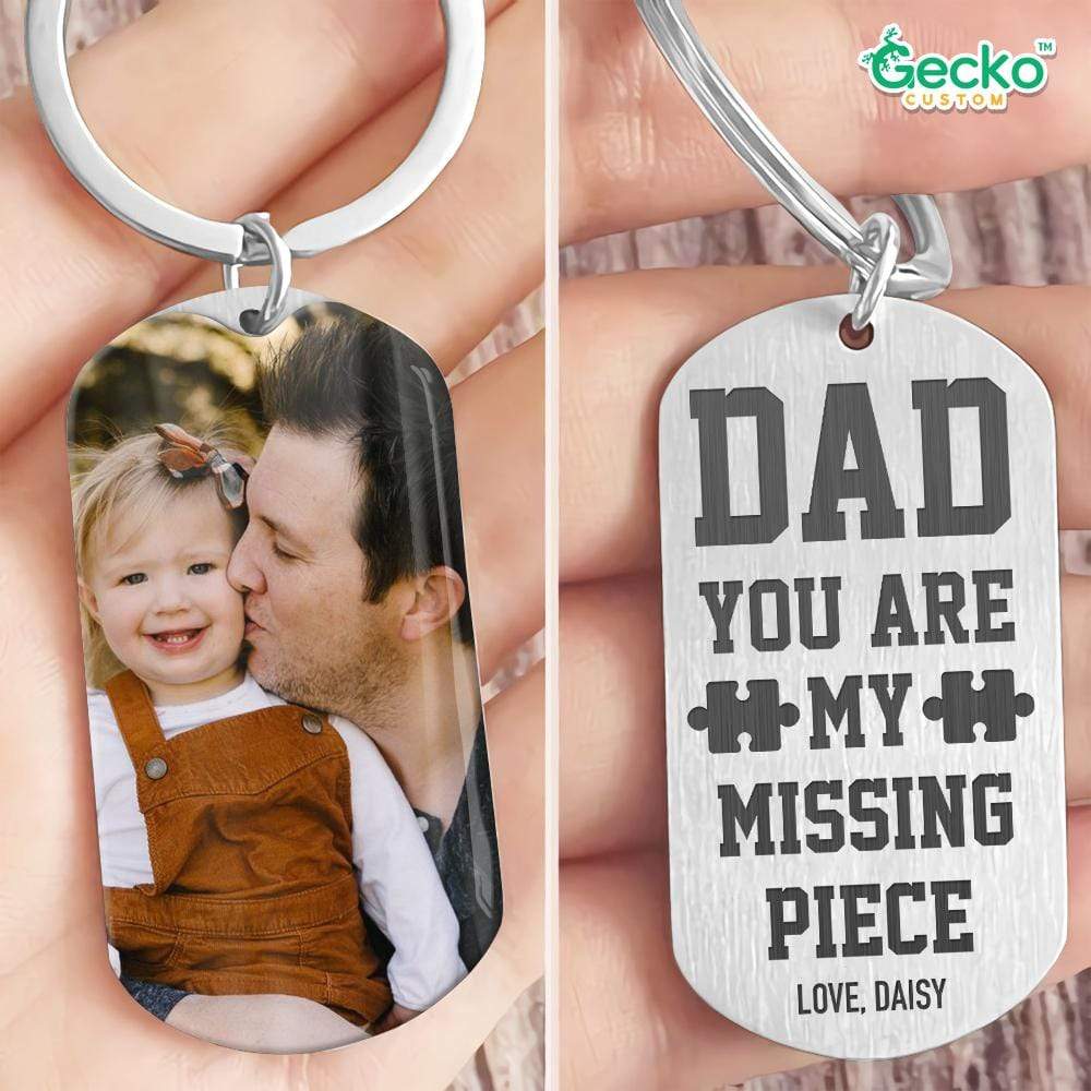 GeckoCustom Father Metal Keychain HN590 No Gift box