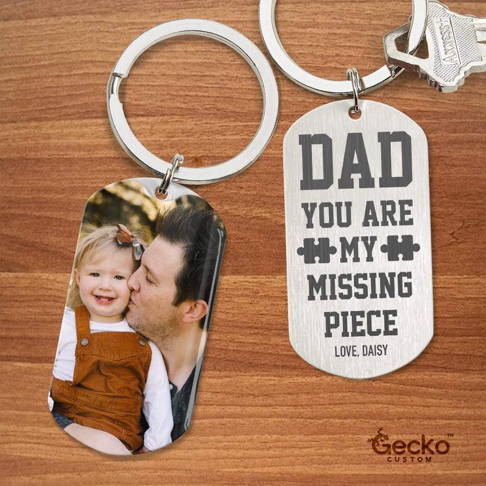 GeckoCustom Father Metal Keychain HN590