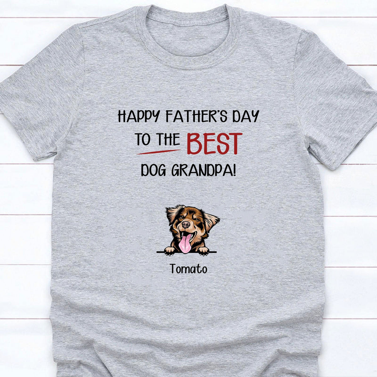 GeckoCustom Fathers Mothers Day From Dog Personalized Custom Dog Shirt C234 Unisex T-Shirt / Light Blue / S