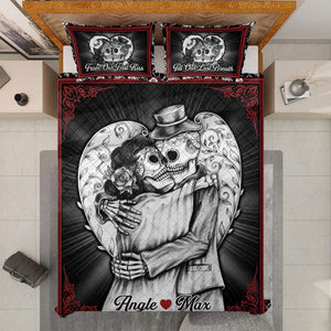 GeckoCustom First Kiss Lass Breath Skull Quilt Bedding Set, HN590