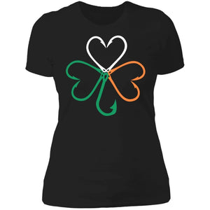 GeckoCustom fish shamrock flag Women Tee / Black / X-Small