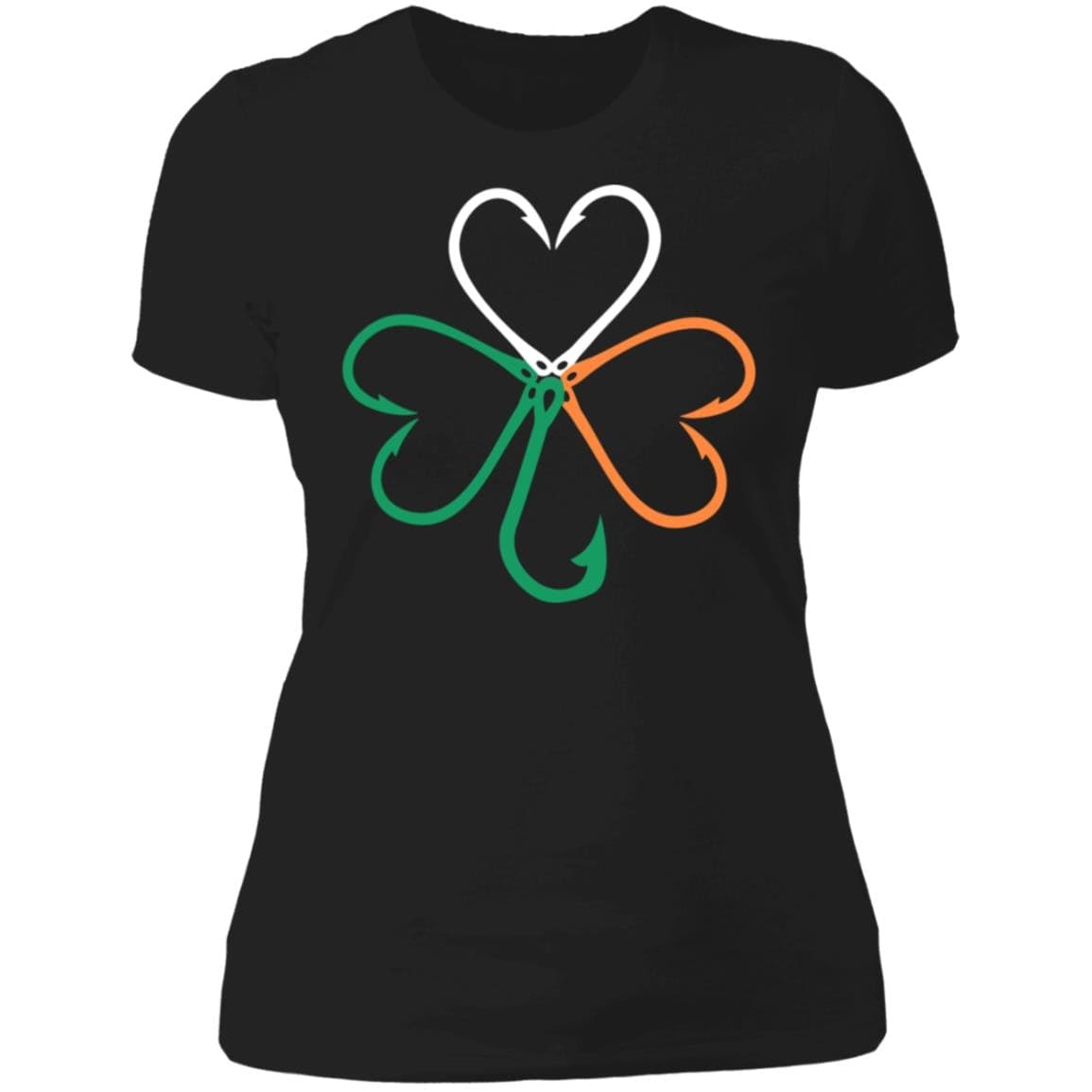 GeckoCustom fish shamrock flag Women Tee / Black / X-Small