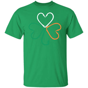 GeckoCustom Fishing Hook Irish Shamrock St Patrick Shirt Basic Tee / Irish Green / S