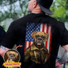 GeckoCustom Flag America Uniform Soldier Custom Photo Dog Cat Portrait Back Shirt N369 HN590