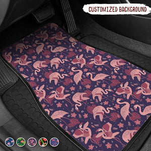 GeckoCustom Flamingo Texture Car mats HN590 2 Font Mats