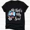 GeckoCustom Football Family That's My Football Player Personalized Custom Photo Football Player Shirt C480V2 Women Tee / Black Color / S