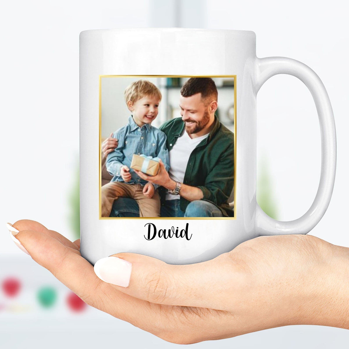 GeckoCustom For Father's Day I Bought You Something Nice With Your Money Custom Father's Day Photo Mug H341