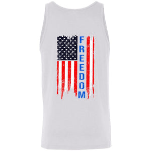 GeckoCustom Freedom Flag 4th of July Shirt H374 Unisex Tank Top / White / X-Small