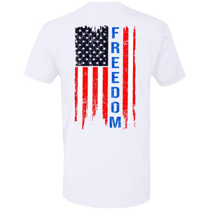 GeckoCustom Freedom Flag 4th of July Shirt H374 Premium Tee / White / S