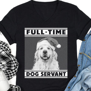 GeckoCustom Full Time Cat Servant Personalized Custom Photo Cat Dog Shirt C464