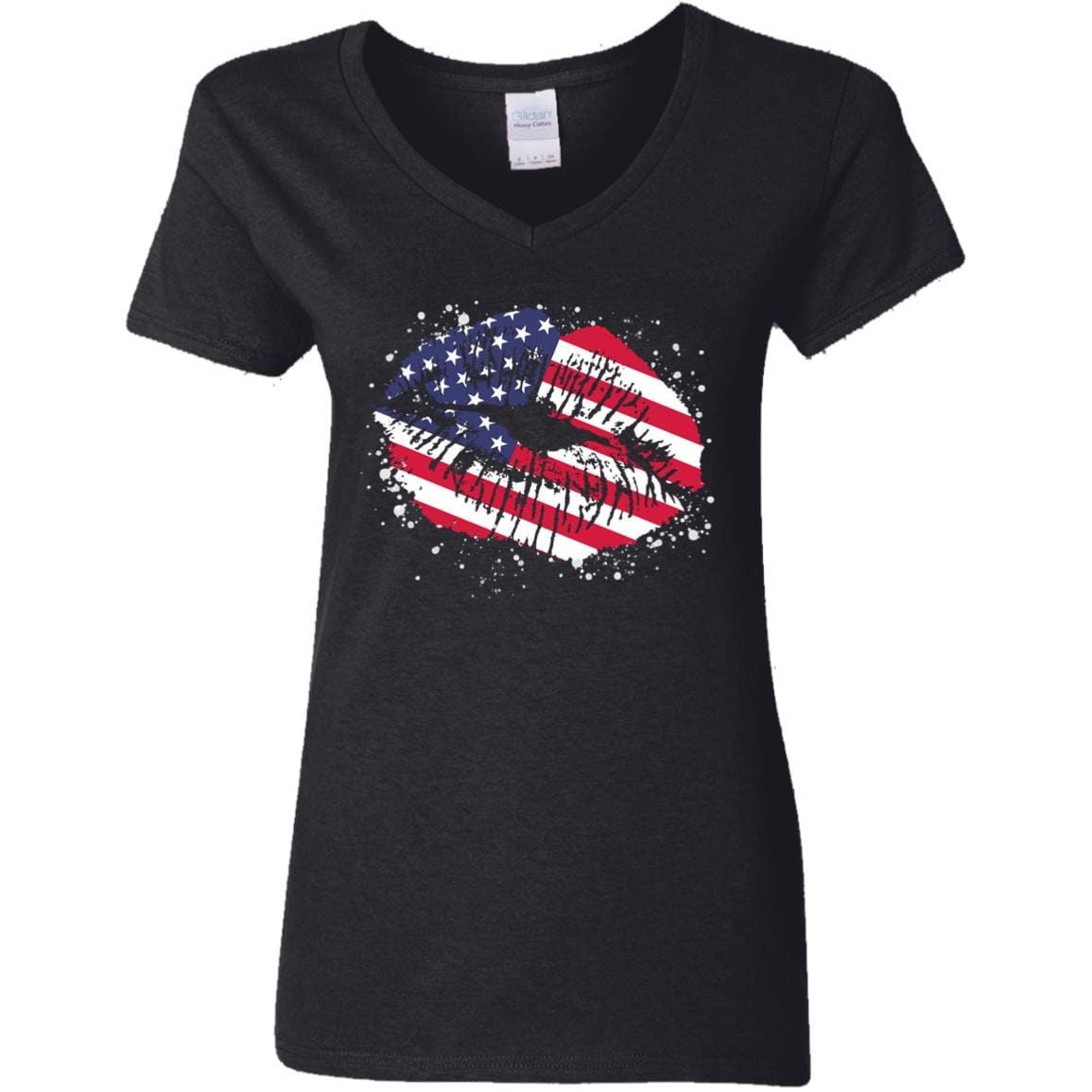 GeckoCustom G500 5.3 oz. T-Shirt Women V-Neck / Black / S