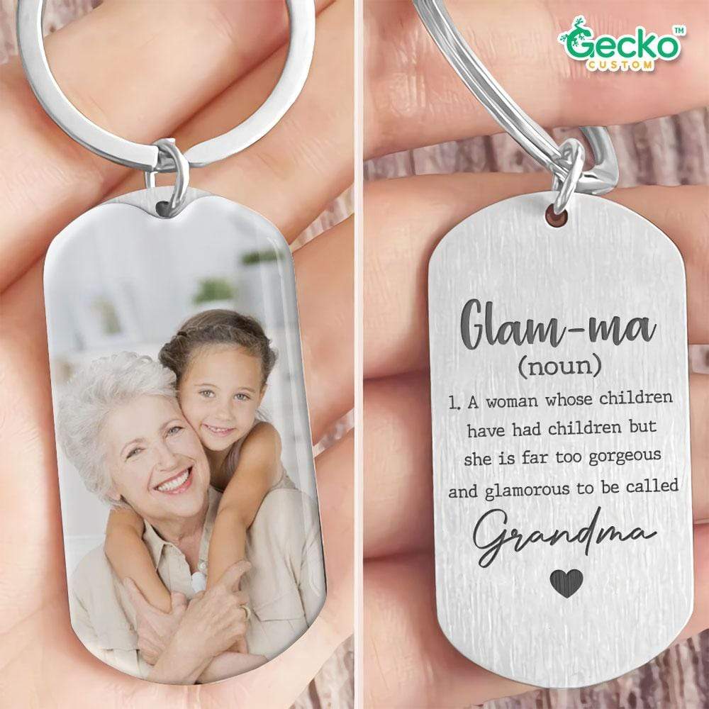 GeckoCustom Glam-ma Grandma Family Metal Keychain HN590 No Gift box