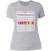 GeckoCustom Good Game I Hate You Softball T-Shirt Women Tee / Heather Grey / X-Small
