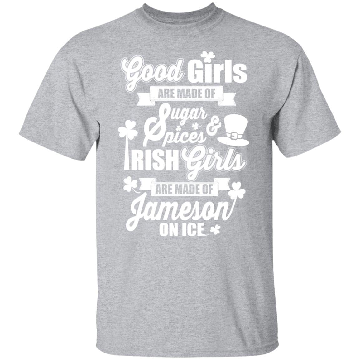 GeckoCustom Good Irish Girl St Patricks Day Shirt Basic Tee / Sport Grey / S